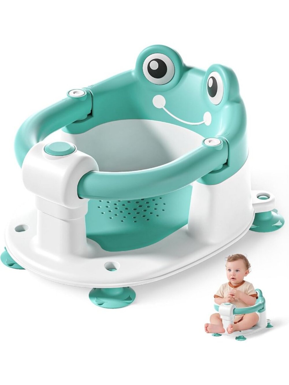 Non-Slip Baby Bath Seat for 6+ Months | Soft Cushion Toddler Bathtub Chair